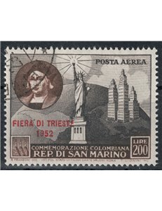SAN MARINO 1952 Fiera di Trieste (posta aerea) us