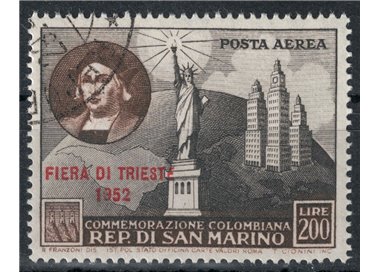 SAN MARINO 1952 Trieste Fair (airmail) us