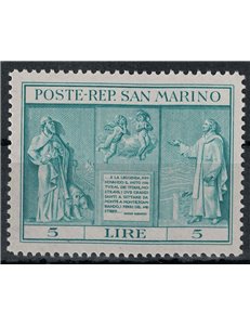SAN MARINO 1937 Indipendenza MH*