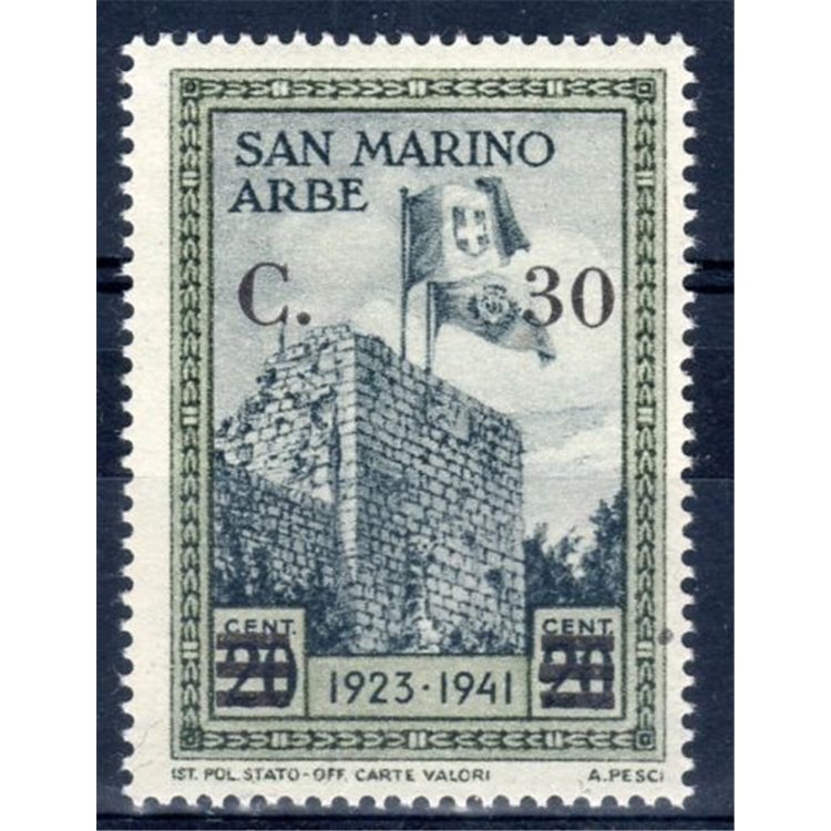 SAN MARINO 1942 Arbe overprinted MH*