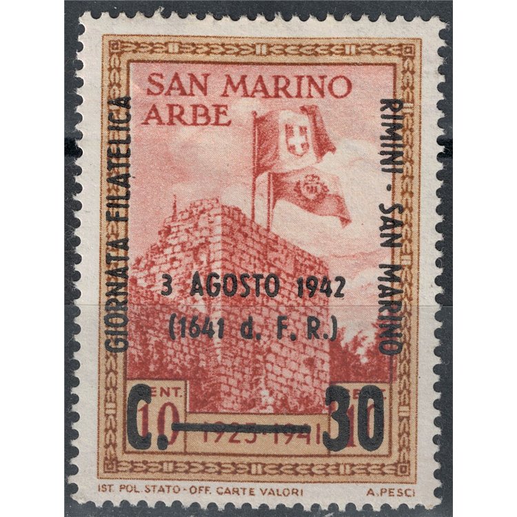 SAN MARINO 1942 Philatelic Day MH*