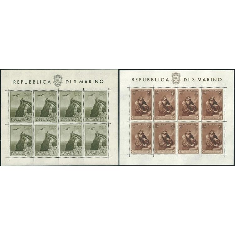 SAN MARINO 1944 Pro Case Popolari 2 BF MH*