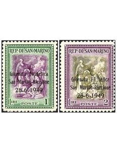 SAN MARINO 1949 Philatelic Day 2v MH*