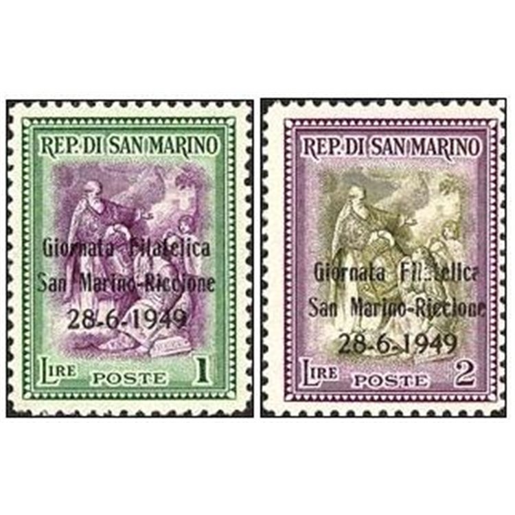 SAN MARINO 1949 Philatelic Day 2v MH*