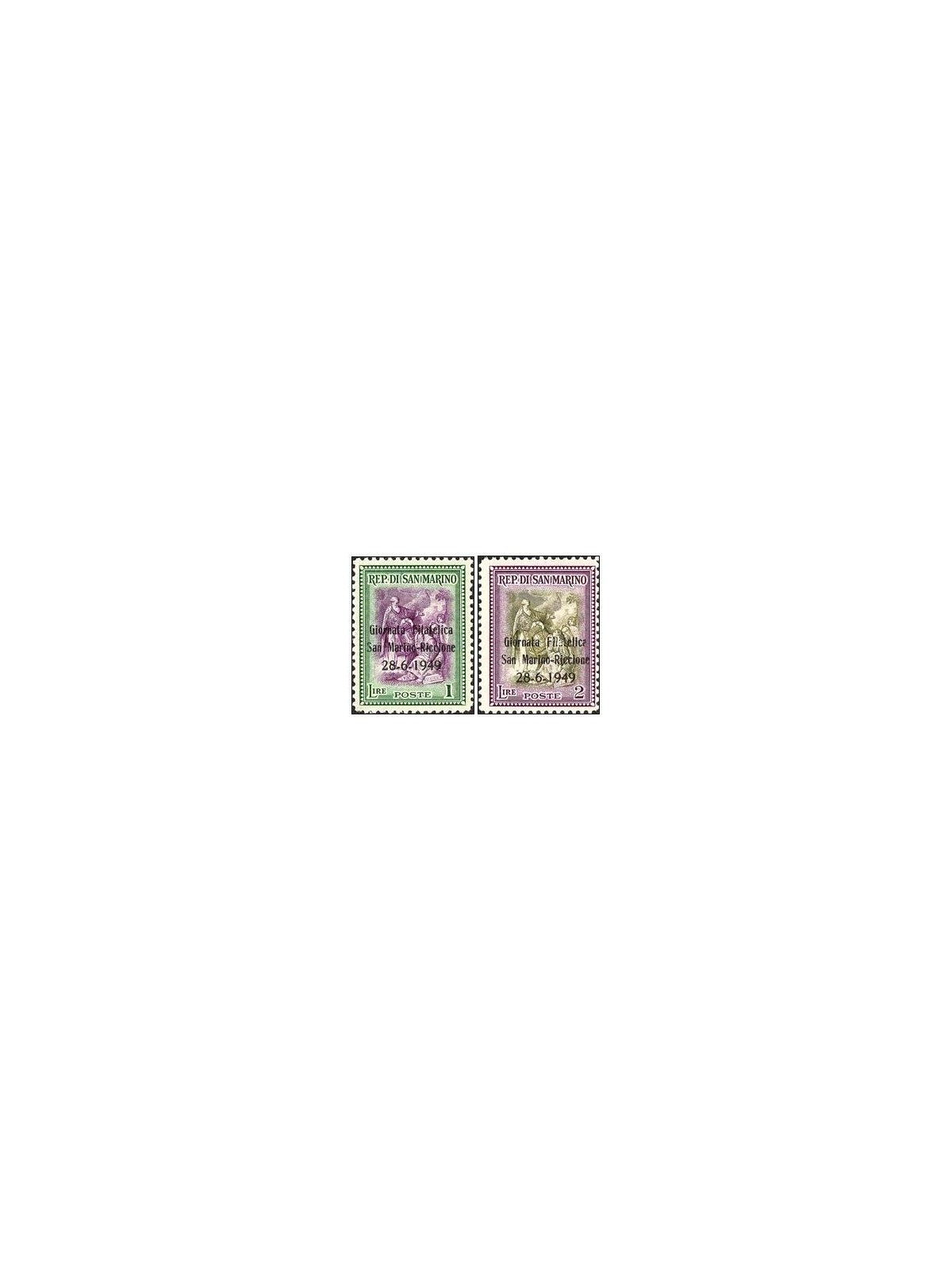 SAN MARINO 1949 Giornata filatelica 2v MH*
