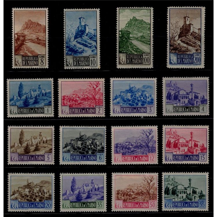 SAN MARINO 1949-50 Paesaggi 16v MH*