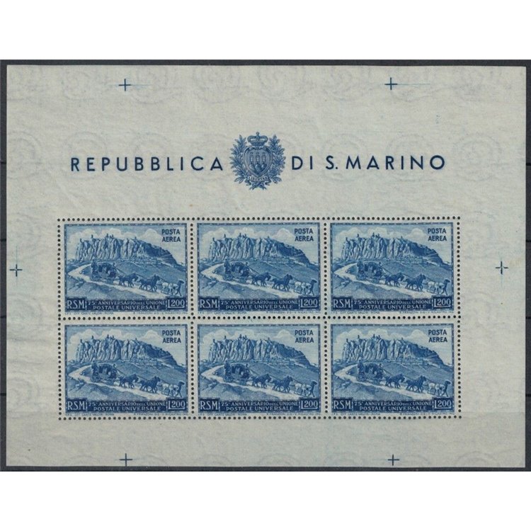 SAN MARINO 1950 Anniversario UPU (posta aerea) £ 200 BF MH*