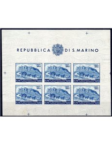 SAN MARINO 1951 Anniversario UPU (posta aerea) £ 200 BF nd MH*