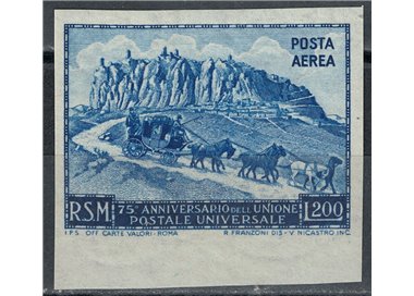 SAN MARINO 1951 Anniversary UPU (airmail) £200 nd MH*
