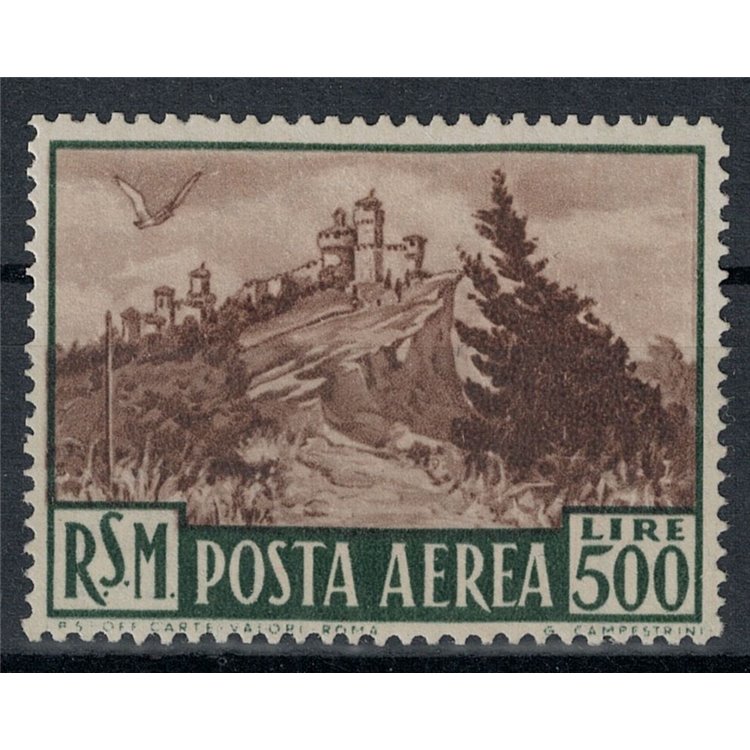 SAN MARINO 1951 View (airmail) MH*