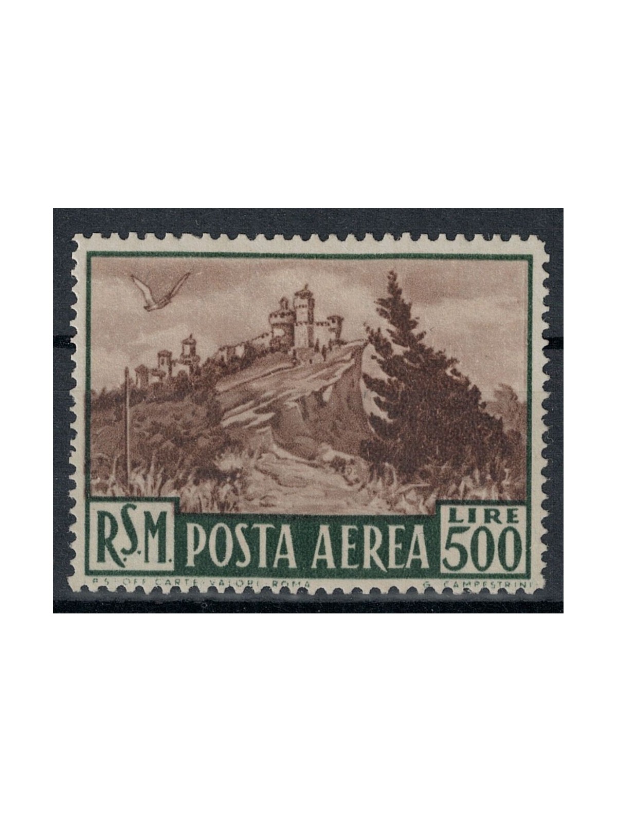 SAN MARINO 1951 View (airmail) MH*