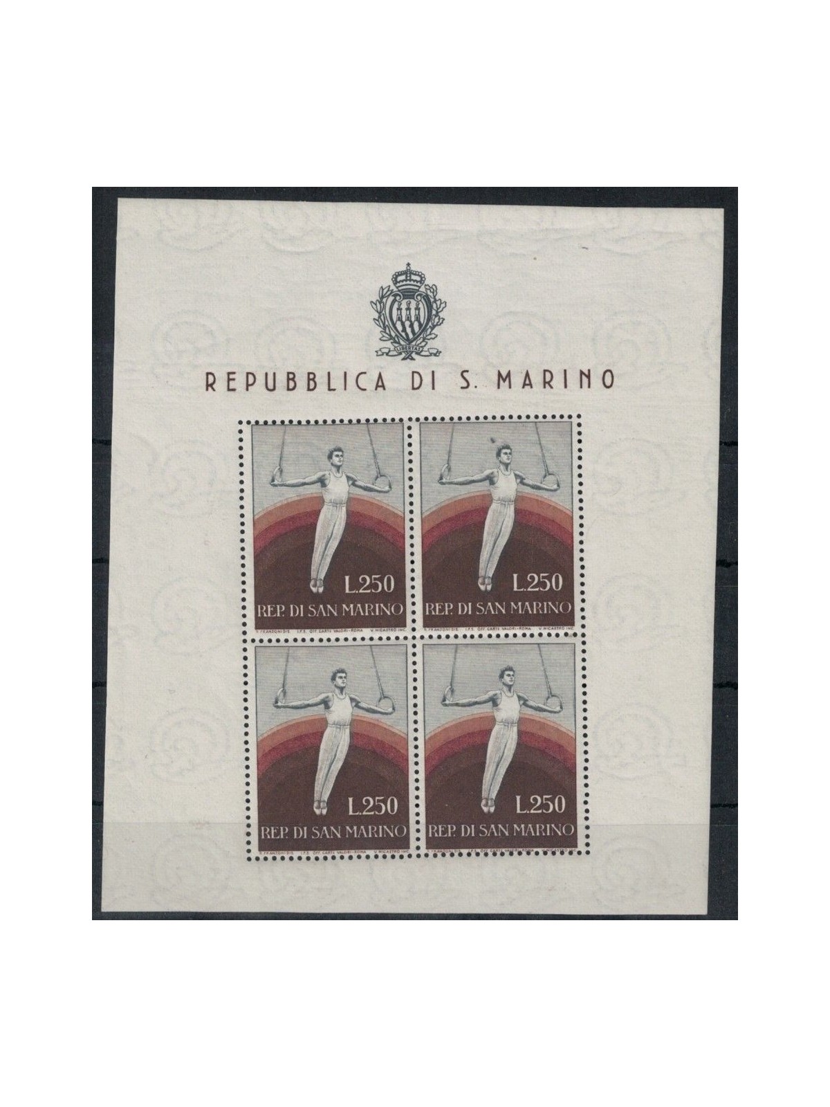 SAN MARINO 1954 Sport, gymnast s/s MH*