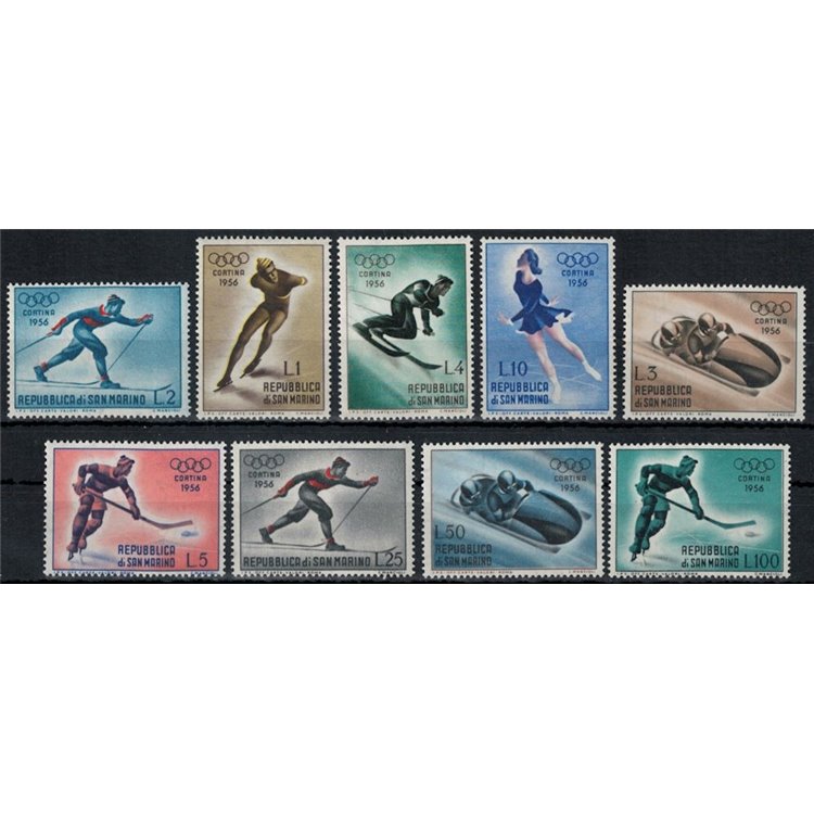 SAN MARINO 1955 Winter Olympic Games 9v MH*