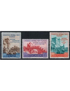 SAN MARINO 1956 Congress of Philatelic Experts 3v MH*