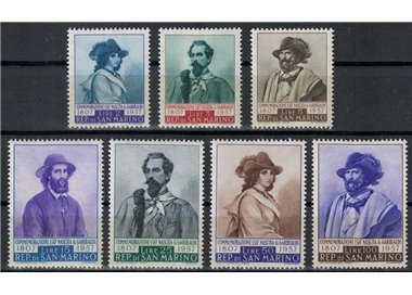SAN MARINO 1957 Giuseppe Garibaldi 7v MH*