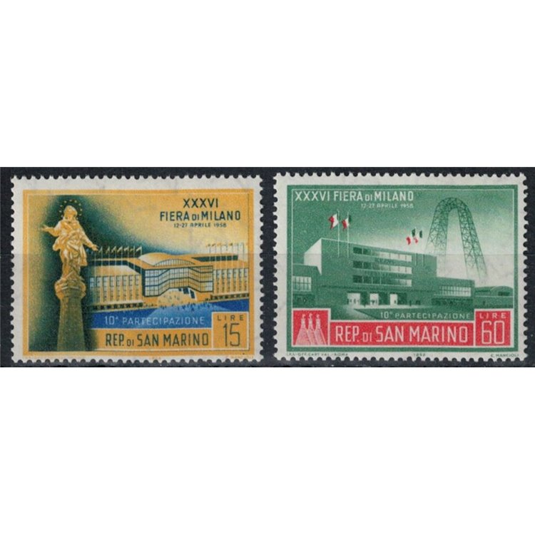 SAN MARINO 1958 Milan Fair 2v MH*