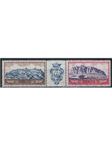 SAN MARINO 1958 Monte Titano (posta aerea) 2v MH*