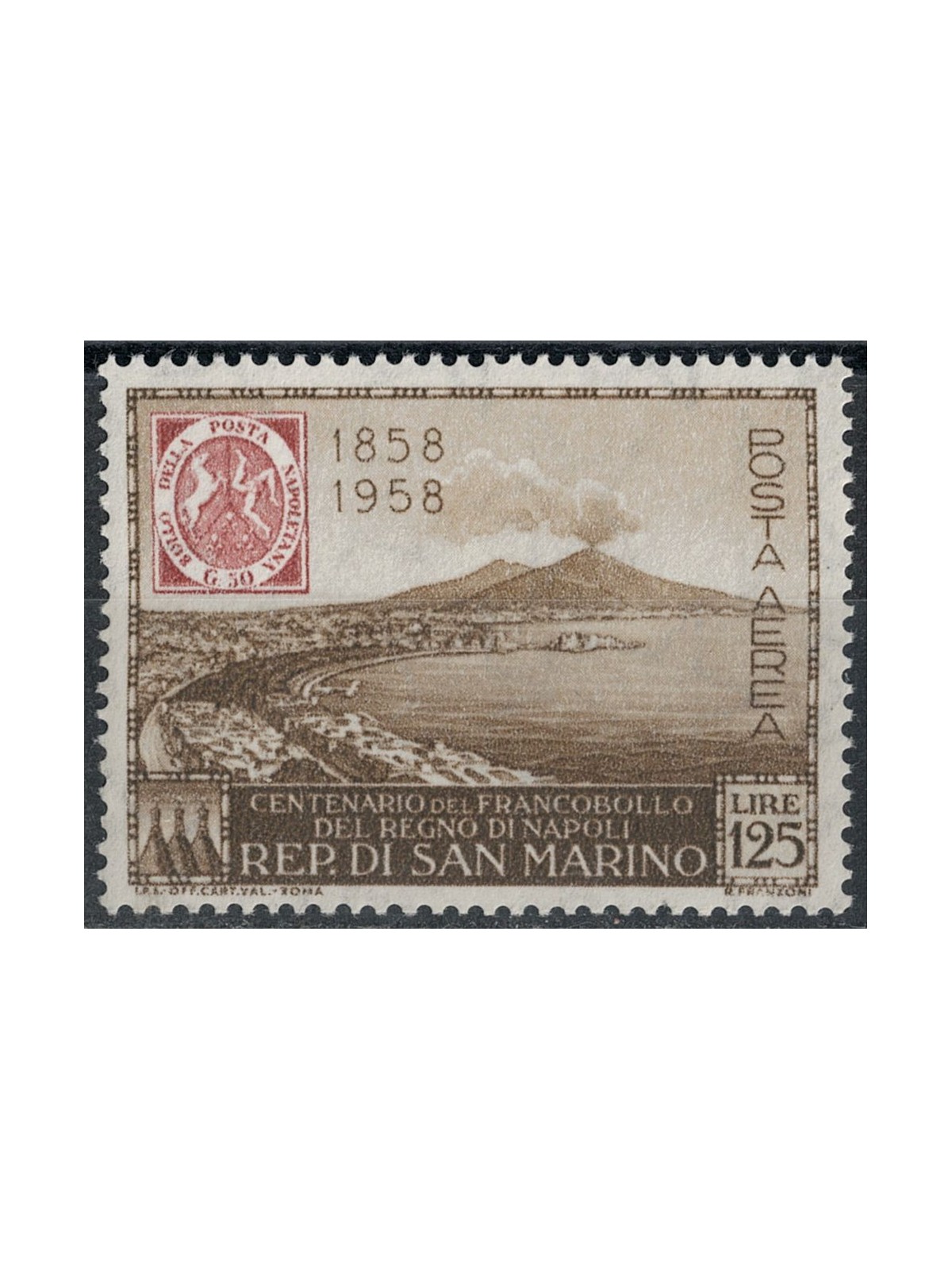 SAN MARINO 1958 Kingdom of Naples (airmail) MH*