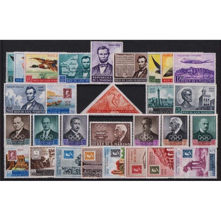 SAN MARINO 1959 Complete Year 29v MH*