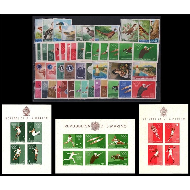 SAN MARINO 1960 Complete vintage 47v + 3 s/s MH*
