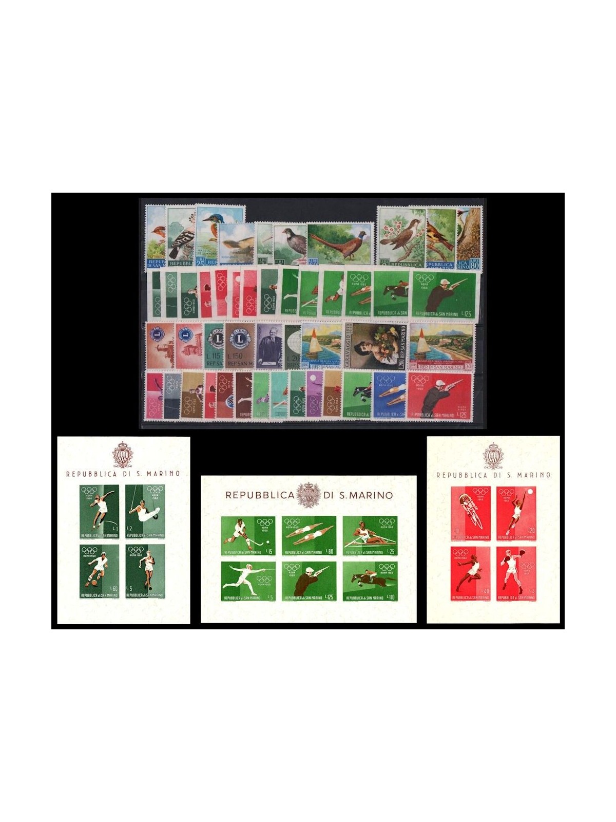 SAN MARINO 1960 Complete vintage 47v + 3 s/s MH*
