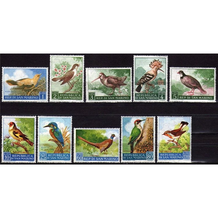 SAN MARINO 1960 Birdlife 10v MH*
