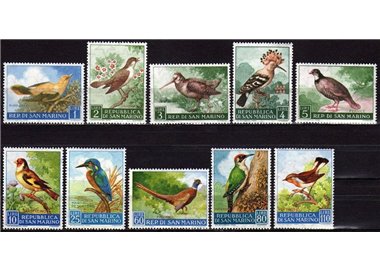 SAN MARINO 1960 Fauna avicola 10v MH*