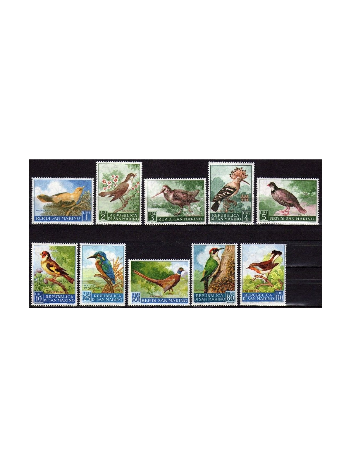 SAN MARINO 1960 Birdlife 10v MH*