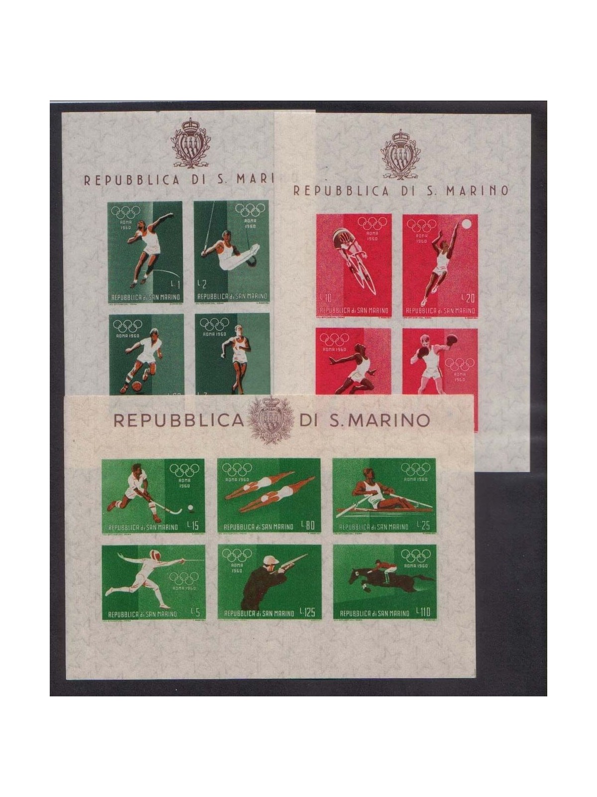 SAN MARINO 1960 Rome Olympics 3 s/s MH*