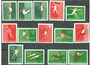 SAN MARINO 1960 Rome Olympics, imperforated 14v MH*