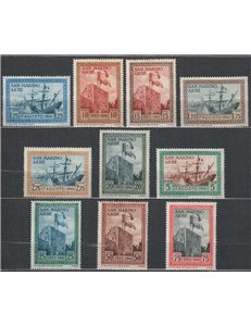 SAN MARINO 1942 Flag at Arbe 10v MH*