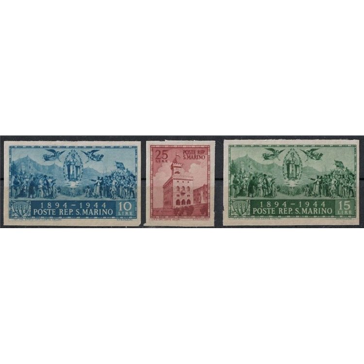 SAN MARINO 1945 Palazzo del Governo (ND) 3v MNH**