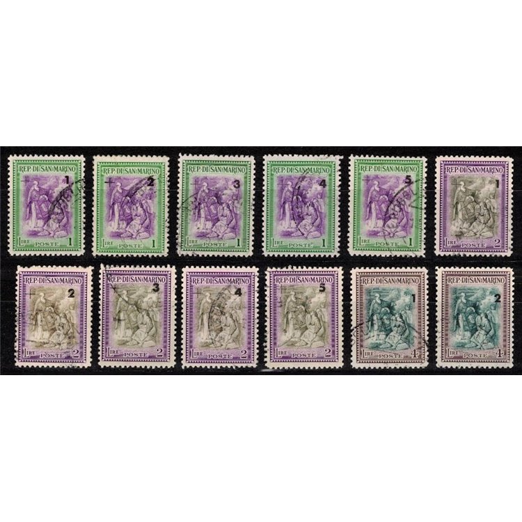 SAN MARINO 1947 Beneficenza 12v us