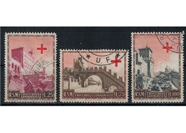 SAN MARINO 1951 Pro Red Cross 3v us