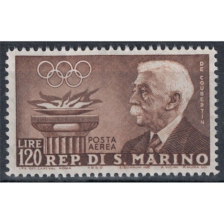 SAN MARINO 1959 Pre olimpica (posta aerea) MH*