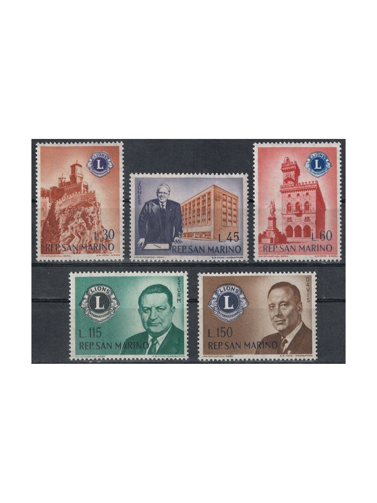 SAN MARINO 1960 Lions Club 5v MH*