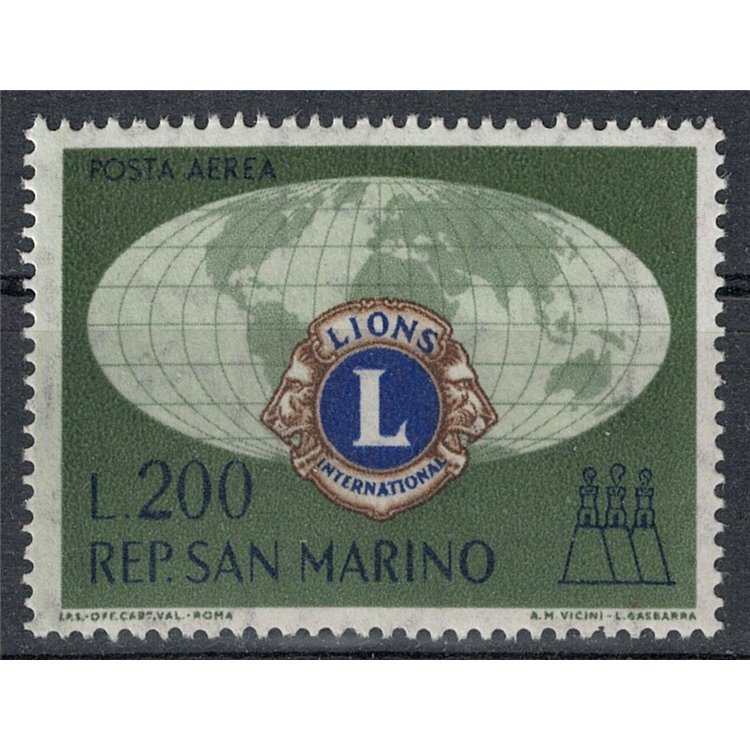 SAN MARINO 1960 Lions Club (airmail) MH*