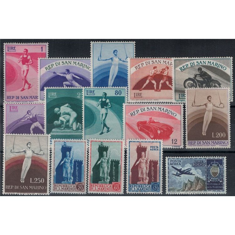 SAN MARINO 1954 Complete Year 15v MH*