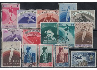 SAN MARINO 1954 Annata completa 15v us