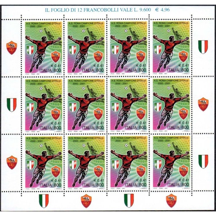 ITALY 2001 Rome champion m/s MNH**