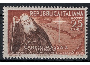 ITALY 1952 Cardinal Guglielmo Massaia MH*