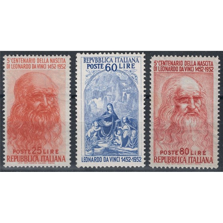 ITALY 1952 Leonardo da Vinci 3v MH*