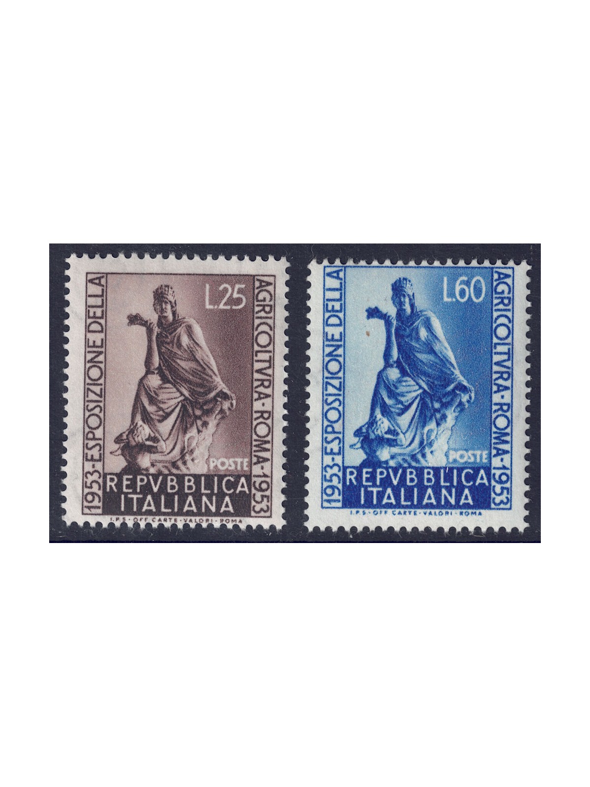 ITALIA 1953 Esposizione dell'Agricoltura 2v MH*