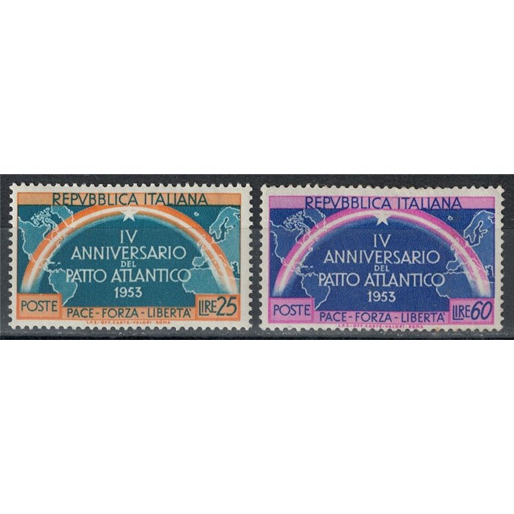 ITALY 1953 Atlantic Pact 2v MH*