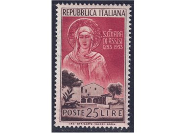 ITALIA 1953 Santa Chiara di Assisi MH*