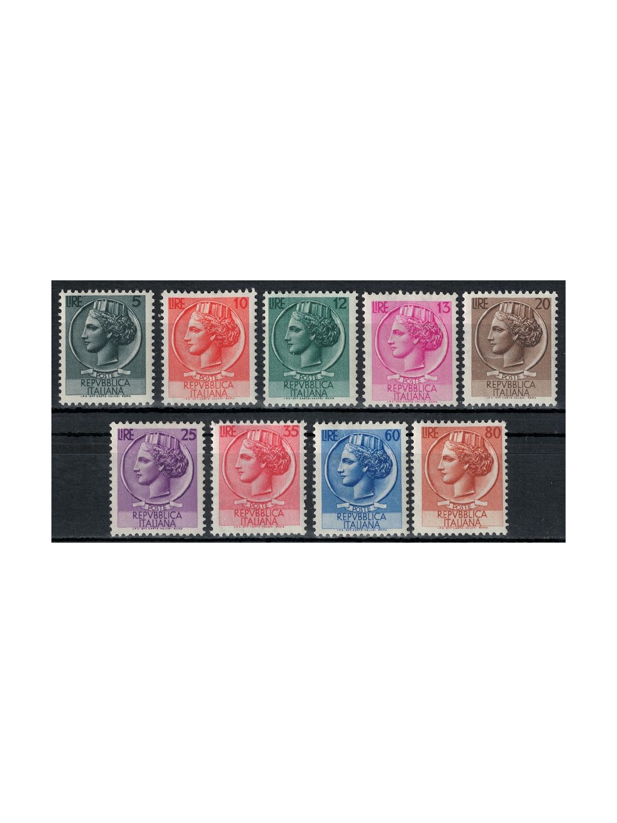 ITALY 1953 Siracusana 9v MH*