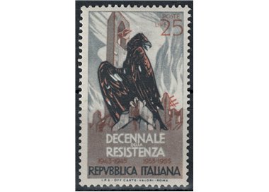 ITALIA 1954 Anniversario Resistenza MH*