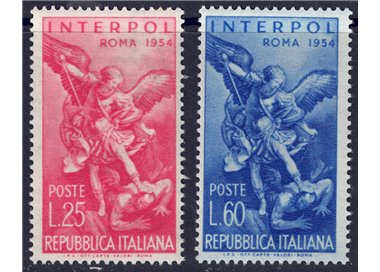 ITALY 1954 Interpol 2v MH*