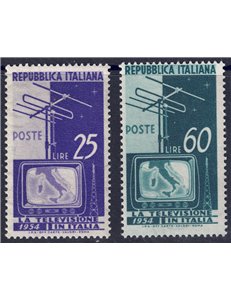 ITALY 1954 National Television 2v MH*