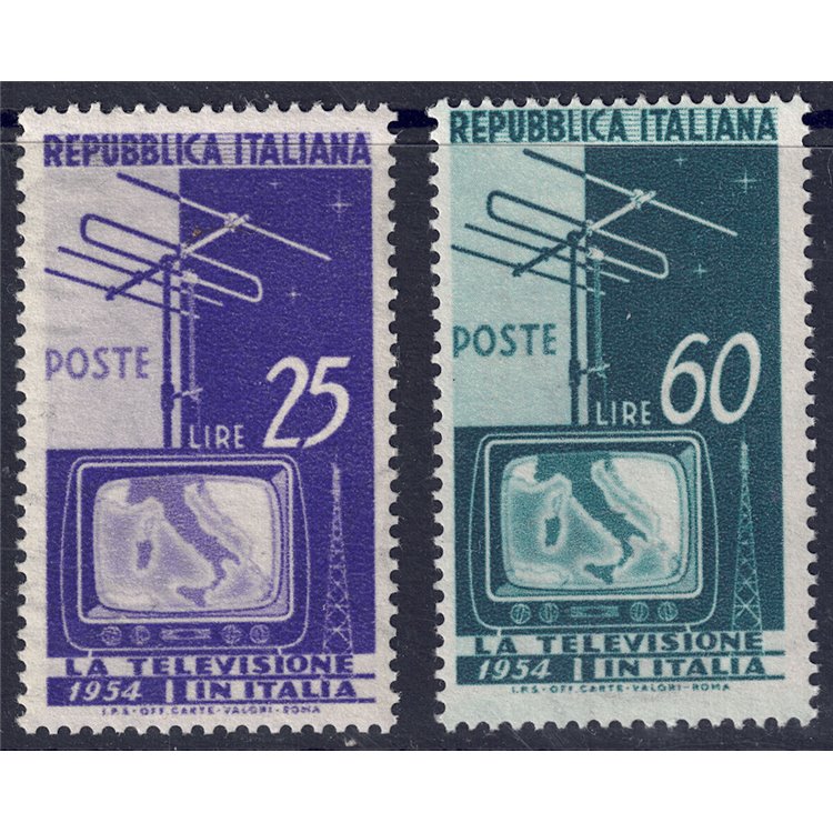 ITALY 1954 National Television 2v MH*
